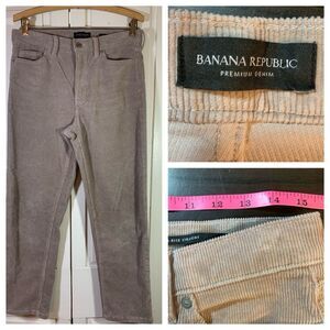 Banana Republic Hi Rise Straight Leg Corduroy Pants Womens 31x26.5 Brown Western